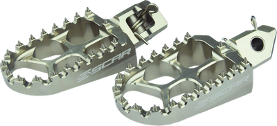 SCAR RACING Evo Foot Pegs - Silver - Gas Gas/Husqvarna/KTM S5515T