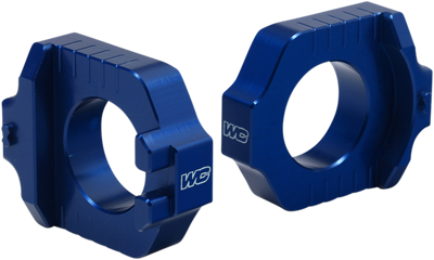 WORKS CONNECTION Elite Axle Block - Blue - Yamaha 17-265