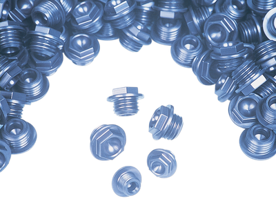 WORKS CONNECTION Oil Plug - Blue - Kawasaki/Suzuki/Yamaha/Honda 24-002