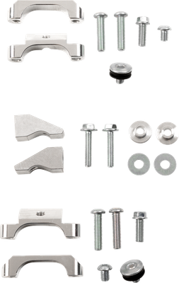 WORKS CONNECTION Radiator Brace Set - Silver - Kawasaki 18-301