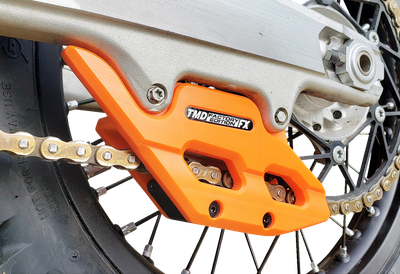 T.M. DESIGNWORKS Factory Edition Chain Guide With Replacement Wear Pad - Orange - Gas Gas/Husqvarna/KTM RCG-KT5-OR
