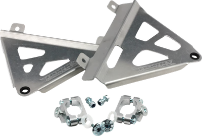 WORKS CONNECTION Radiator Brace Set - Silver - Yamaha 18-073