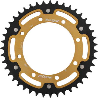 SUPERSPROX Stealth Rear Sprocket - 43 Tooth - Gold - Kawasaki RST-487-43-GLD