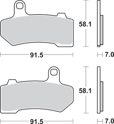 SBS Sintered Brake Pads - Harley-Davidson 830H.HS