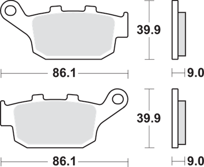 SBS LS Brake Pads - Honda/Kawasaki/Suzuki 881LS