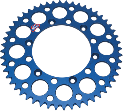 RENTHAL Rear Sprocket - Aluminum - 52 Tooth - Blue - Honda/Yamaha 150U-520-52GBBU
