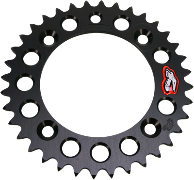 RENTHAL Rear Sprocket - Aluminum - 40 Tooth - Black - Gas Gas/Husqvarna/KTM 491--415-40P-BK