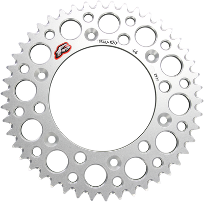 RENTHAL Rear Sprocket - Aluminum - 46 Tooth - Silver - Honda 154U-520-46GRSI