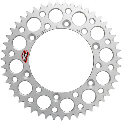 RENTHAL Rear Sprocket - Aluminum - 47 Tooth - Silver - Honda/Yamaha 150U-520-47GBSI