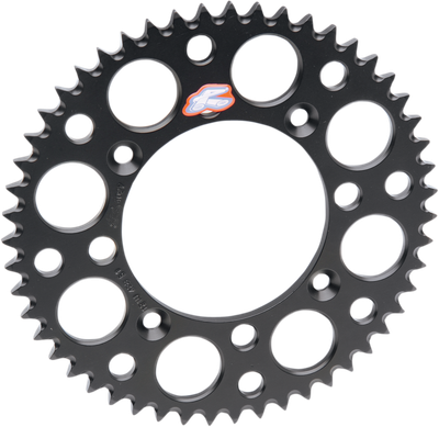 RENTHAL Rear Sprocket - Aluminum - 49 Tooth - Black - Honda/Yamaha 150U-520-49GBBK