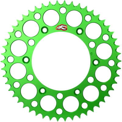 RENTHAL Rear Sprocket - Aluminum - 50 Tooth - Green - Kawasaki/Suzuki 112U-520-50GEGN