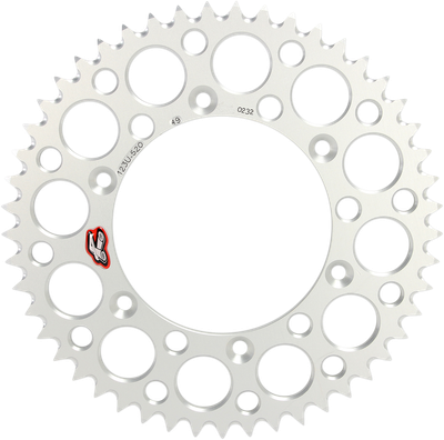 RENTHAL Rear Sprocket - Aluminum - 49 Tooth - Silver - Suzuki 123U-520-49GYSI