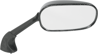 EMGO Mirror - Side View - Black/Carbon Fiber - Rectangle - Right - Yamaha 20-80543