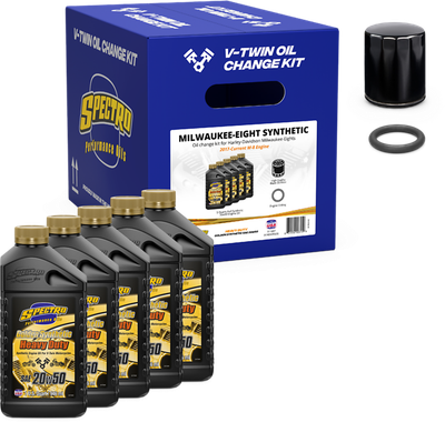 V Twin Engine Oil Chg Kit M8 Synthetic