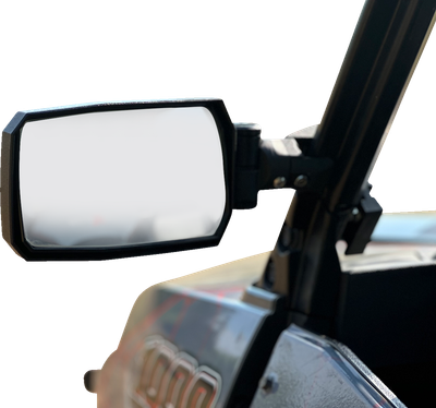 SEIZMIK Mirrors - Trailrider - Side View - Rectangle - Black - 1.75" ROPS - Pair 56-90093KIT