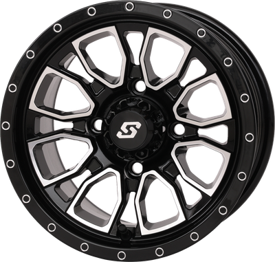 Fusion Wheel 12x7 5+2 4/110 Gloss Blk/Machined