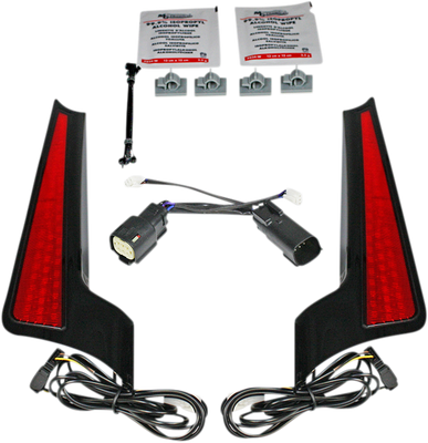 CUSTOM DYNAMICS Fascia LED Light Panels - Black/Red CD-FASCIA-SS6RB