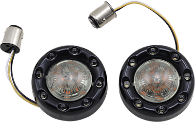 CUSTOM DYNAMICS Bullet Turn Signal 1157 - Black - Smoke Lens PB-BR-AW-57-BS