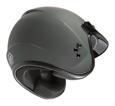 Of 2 Open Face Helmet Matte Green Md