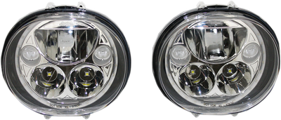 CUSTOM DYNAMICS LED Headlight - 5-3/4" - Chrome CDTB-575OV-C