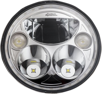 CUSTOM DYNAMICS Headlamp - 7" - TruBEAM® - Chrome - Chieftain CDTB-7-IF-C