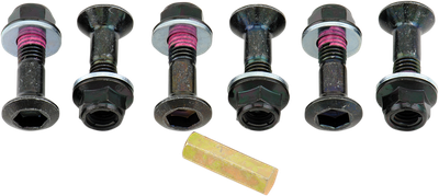 BOLT Fastener Kit - Hub-Savers/Sprocket - Double Locked - Black - 6 Pack 2008-HS.B