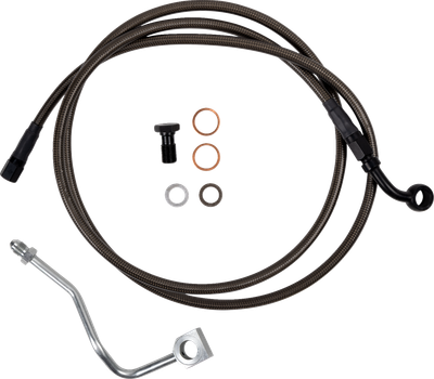BARNETT Brake Line - Upper - Carbon Coat w/ Black Fittings - +6" 25430511346