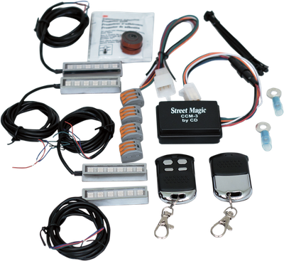 CUSTOM DYNAMICS Accent Light Starter Kit - Color-Changing - Magical Wizards™ - 4 LED Pods - Bluetooth Remote TMWZ01BM6
