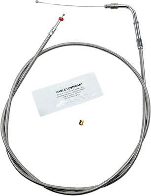BARNETT Stainless Steel Throttle Cable - +12" - '02-'07 FLH 102303001612