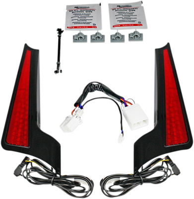 CUSTOM DYNAMICS Fascia LED Light Panels - Black/Red CD-FASCIA-HD-RB