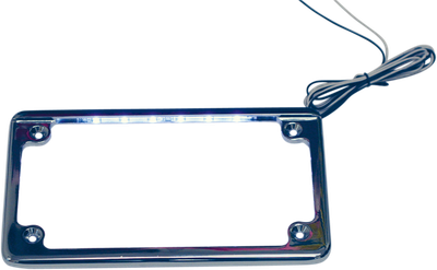 CUSTOM DYNAMICS LED License Plate Frame - Chrome LPF-HRZ-C-LP