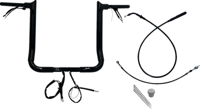 FAT BAGGERS INC. EZ Install Wired Handlebar Kit - 1-1/2" - Pointed Top - 16" - Black 849016-B