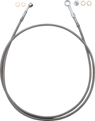 FAT BAGGERS INC. EZ Install Brake Line - 66" - Stainless Steel Braid 100066