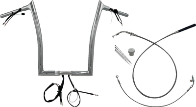 FAT BAGGERS INC. 1-1/4" EZ Install Pointed Top Handlebar - 16" - Chrome 949916