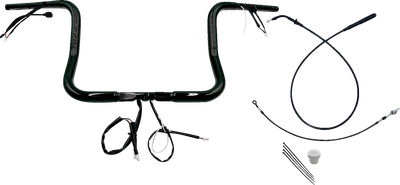 FAT BAGGERS INC. 1-1/4" EZ Install Round Top Handlebar - 12" - Black 939012-B