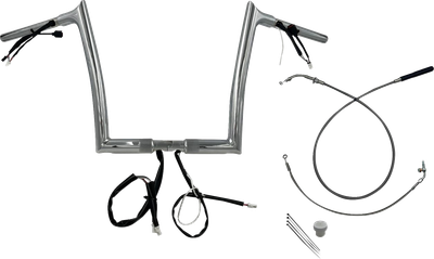 FAT BAGGERS INC. 1-1/4" EZ Install Pointed Top Handlebar - 12" - Chrome 949912