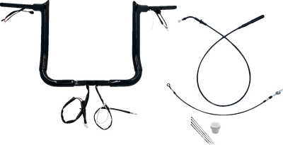 FAT BAGGERS INC. 1-1/2" EZ Install Pointed Top Handlebar - 14" - Black 849014-B