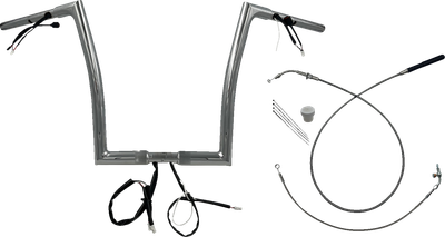 FAT BAGGERS INC. 1-1/4" EZ Install Flat Top Handlebar - 14" - Chrome 749914