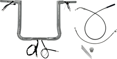 FAT BAGGERS INC. EZ Install Wired Handlebar Kit - 1-1/2" - Flat Top - 16" - Chrome 649016