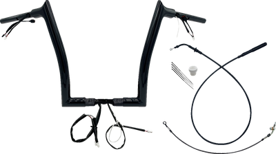 FAT BAGGERS INC. 1-1/2" EZ Install Pointed Top Handlebar - 14" - Black 849914-B