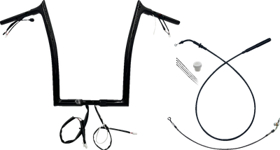 FAT BAGGERS INC. 1-1/4" EZ Install Pointed Top Handlebar - 16" - Black 949916-B