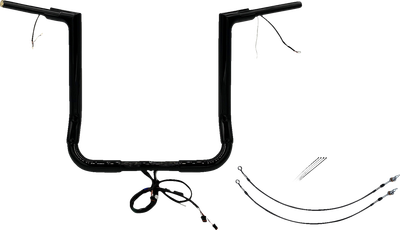 FAT BAGGERS INC. EZ Install Wired 1-1/2" Flat Top Handlebar Kit - 16" - Black 602216-B
