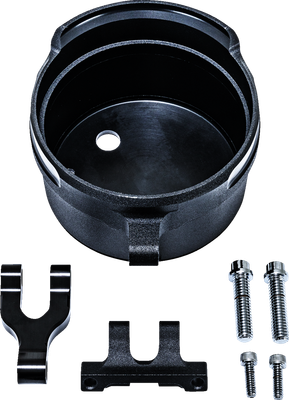 PERFORMANCE MACHINE (PM) Gauge Relocation Kit - Round - Black Ops® 0208-2192-SMB