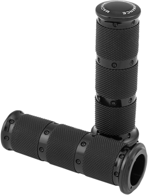PERFORMANCE MACHINE (PM) Contour XLS Renthal Wrapped Grips - Cable - Black 0063-2086-B