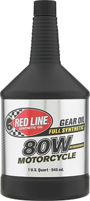 RED LINE SYNTHETIC OIL Motorcycle Gear Oil with Shockproof® - 80W - 1 US quart 42704