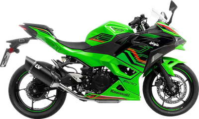 LEOVINCE LV-14 R Slip-On Muffler - Black Edition - Z/Ninja 400/500 15607BU