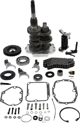 BAKER DRIVETRAIN Direct Drive Gear Set - 6-Speed - Polished - '90-'97 Harley-Davidson DD6-411-02