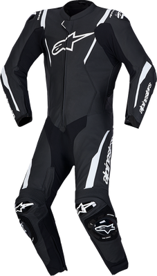 ALPINESTARS Missile v3 1-Piece Leather Suit - Black/White - US 46 / EU 56 3150127-12-56