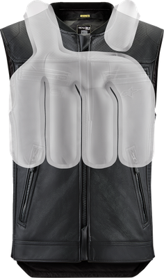 ALPINESTARS TECH-AIR Tech-Air® 3 v2 Leather Vest - Black - Medium 6505225-10-M