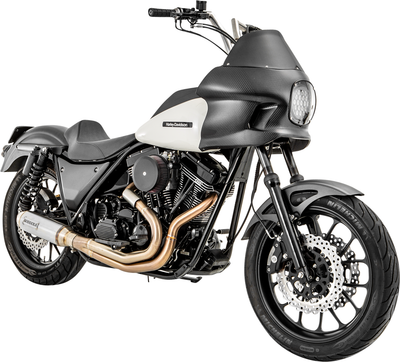 BASSANI XHAUST 2-into-1 Exhaust System with Super Bike 4" Muffler - Stainless Steel 1FXR3SS
